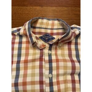 Medium Bills khakis Long Sleeve Brown Checkered Button Up Shirt
